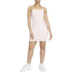 Nike Sportswear Essential Women's Ribbed Dress - Atmosphere/White