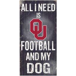 Fan Creations Oklahoma Sooners Football & My Dog Sign Board