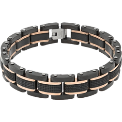 Lynx Men's Bracelet - Rose Gold/Black