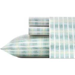 Tommy Bahama Green Stripe Bed Sheet Green (259.08x228.6cm)
