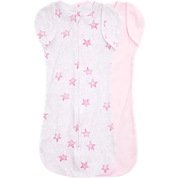 Aden + Anais Essentials Newborn Easy Swaddle Snug 2-pack Twinkling Stars Pink