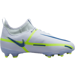 Nike Jr. Phantom GT2 Academy Dynamic Fit MG - Football Grey/Light Marine/Volt/Dark Marina Blue