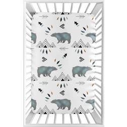 Sweet Jojo Designs Bear Mountain Collection Crib Sheet Bear Mountain Print 28x52"