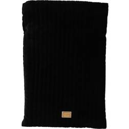 Dolce & Gabbana Black Velvet Quilt Drawstring Logo Plaque Pouch Bag