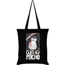 Borsa tote psico pinguino carina ma psicopatica Nero