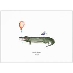 Paper Collective Coco the Crocodile, 40 x 30 cm Plakat 40x40cm