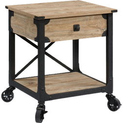 Sauder Carbon Bedside Table 21.6x22.4"