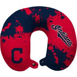 MLB Cleveland Indians Paint Splatter Polyester Travel Pillow