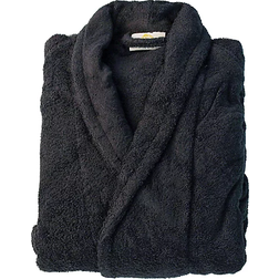 Superior Cotton Terry Adult Unisex Bathrobe - Black