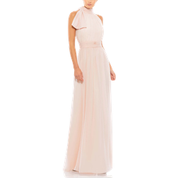 Mac Duggal High Neck Chiffon Gown - Blush