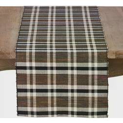 Saro Lifestyle Plaid Woven Place Mat Brown (50.8x35.56)