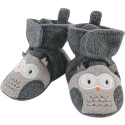 Hudson Baby Animal Fleece Lined Booties - Gray Owl