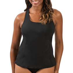 Dolfin Aquashape Twist Back Tankini Swimsuit Top - Black