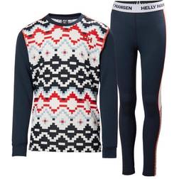 Helly Hansen Jr Graphic Lifa Active Set -Navy (48178-598)