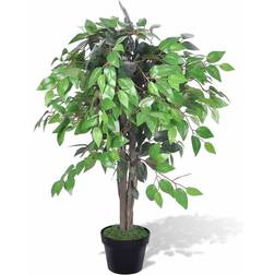 vidaXL Kunstig Plante Ficus Træ med Potte 90 cm Kunstig plante