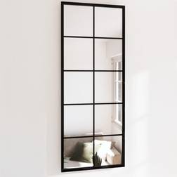 vidaXL Black 100x40 cm Metal Veggspeil