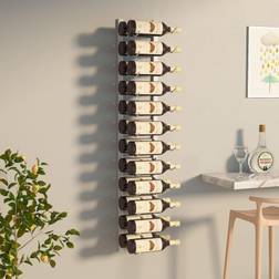 vidaXL Wall Mounted for 24 Bottles White Iron Wine Rack