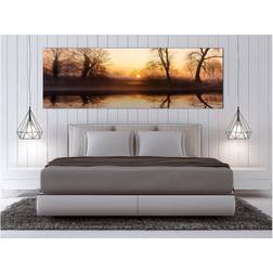 Arkiio Winter Sunset (1 Part) Narrow 135x45 Artgeist sp. z o. o Tavla