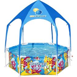 Bestway Piscina elevada para niños acero protección UV 183x51 cm