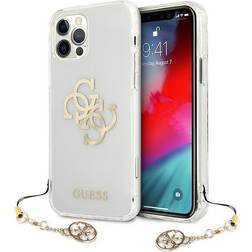 Guess iPhone 12 Pro Max Skal 4G Gold Charms Collection Transparent