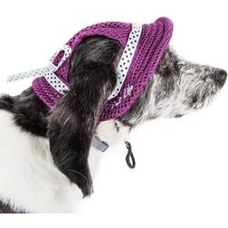 Petlife Sea Spot Sun' UV Protectant Adjustable Mesh Brimmed Dog Hat Cap Medium