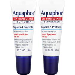 Aquaphor Repairs & Protects Lip Protectant + Sunscreen SPF30 2-pack 0.3fl oz