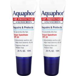 Aquaphor Repairs & Protects Lip Protectant + Sunscreen SPF30 2-pack