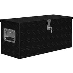 vidaXL Aluminium Box 80x30x35 cm Black