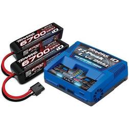 Traxxas 2997G Laddare EZ-Peak Live Dual 26A och 2x4S 6700mAh Batteri Combo