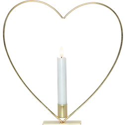 Star Trading Flamme Heart Brass LED-lys 28cm