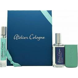Atelier Cologne Gavesæt Patchouli Riviera Absolue (Pure Perfume) Clémentine California Absolue (Pure Perfume) Leather Case