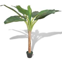 vidaXL Artificial Banana Tree Plant with Pot 150 cm Green Artificial Plant