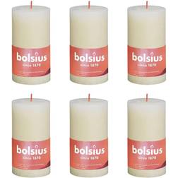 Bolsius Rustika blockljus 4-pack 130x68 mm mjuk pärla Stearinljus