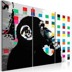 Arkiio The Thinker Monkey by Banksy 90x60 Tavla