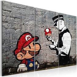 Arkiio Tavla Super Mario Mushroom Cop By Banksy Tavla