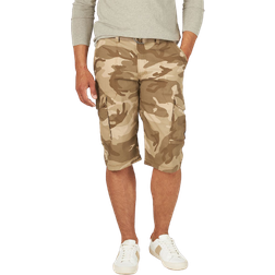 Lee Sur Belted Cargo Shorts - Mountain Lion Camo