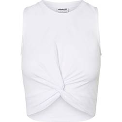 Noisy May Twiggi Cropped Sleeveless Top - Bright White