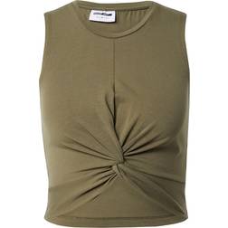 Noisy May Twiggi Cropped Sleeveless Top - Burnt Olive