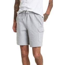 Champion Powerblend Fleece Cargo Shorts 8" - Oxford Gray