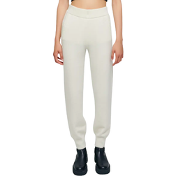 Maje Cashmere Blend Knit Pants - Ecru