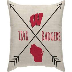 NCAA Wisconsin Badgers Cross Arrow Complete Decoration Pillows Beige (45.72x45.72cm)