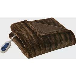 Beautyrest Heated Throw Blankets Brown (177.8x127cm)