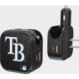 Strategic Printing Tampa Bay Rays Dual Port USB Car & Home Charger