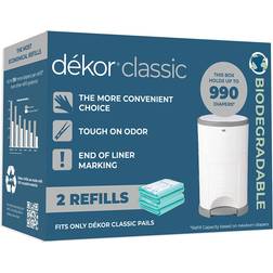 Dekor Hands-Free Biodegradable Diaper Pail Refills 2-Pack