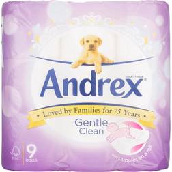 Andrex Gentle Clean Toilet Rolls 9pcs