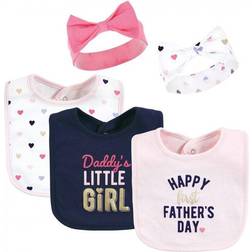 Hudson Cotton Bib and Headband or Caps Set 5-pack Fathers Day