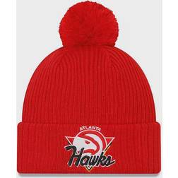 New Era Atlanta Hawks 2021 NBA Tip-Off Team Color Pom Cuffed Knit Beanie Sr