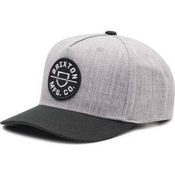 Brixton Crest C MP Snapback Cap Heather