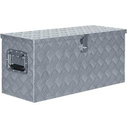 vidaXL Aluminium Box 80x30x35 cm Silver