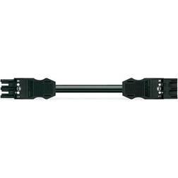 Wago Winsta Mellemkabel 2m hf eca hun/han 3-polet, sort